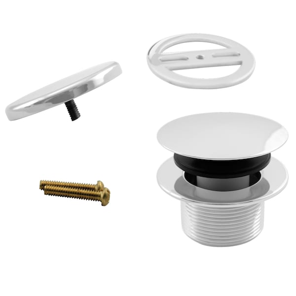 Westbrass Mushroom Tip Toe Tub Trim Set W/ Floating Faceplate in Powdercoated White D398RK-50 - main